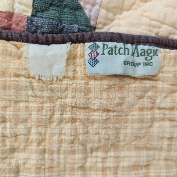 Patchwork Quilt Earthy Beautiful Colors 55"x50" - Picture 4 of 5